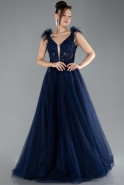 Robe de Soirée Longue Bleu Marine ABU4491