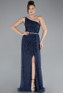 Robe de Soirée Longue Bleu Marine ABU4500