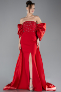 Robe de Soirée Longue Rouge ABU4514