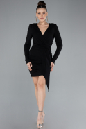 Robe De Soirée Courte Noir ABK2188