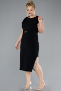 Robe De Fête Grande Taille Midi Noir ABK2193