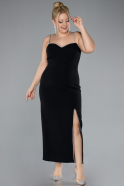 Robe De Invitation Grande Taille Midi Noir ABK2192