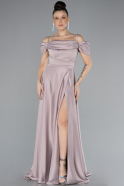 Robe de Soirée Longue Satin Vison ABU4531