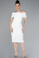 Robe de Cérémonie Courte Blanc ABK2203