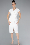 Robe de Cérémonie Courte Blanc ABK2205