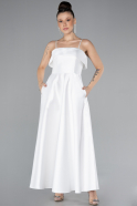 Robe de Soirée Midi Blanc ABK2210