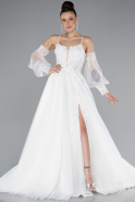 Robes de Mariage Longue Blanc ABU4537