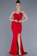 Robe de Soirée Longue Rouge ABU4553