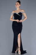 Robe de Soirée Longue Bleu Marine ABU4553