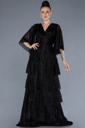 Robe de Soirée Grande Taille Longue Noir ABU4558