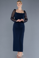 Robe de Cérémonie Midi Bleu Marine ABK2216