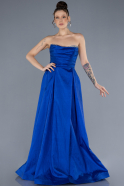 Robe de Soirée Longue Bleu Saxe ABU4579