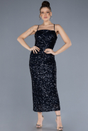 Robe De Soirée Midi Bleu Marine ABK2223