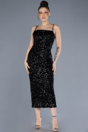 Robe De Soirée Midi Noir ABK2223