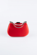 Sac de Soirée Luxe Satin Rouge V746