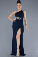 Robe de Soirée Longue Bleu Marine ABU4599