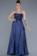 Robe de Soirée Longue Bleu Marine ABU4579