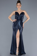 Robe de Soirée Longue Bleu Marine ABU4623