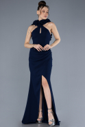 Robe de Soirée Longue Bleu Marine ABU4610