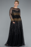 Robe De Soirée Grande Taille Longue Noir ABU4635