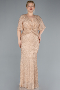 Robe De Soirée Grande Taille Longue Or ABU4542