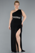 Robe De Soirée Grande Taille Longue Noir ABU4601