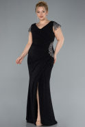 Robe Grande Taille Longue Noir ABU4614