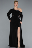 Robe De Soirée Grande Taille Longue Noir ABU4617