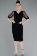 Robe De Invitation Grande Taille Courte Noir ABK2247