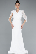 Robe Grande Taille Longue Blanc ABU4668