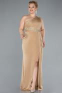 Robe De Soirée Grande Taille Longue Or ABU4601