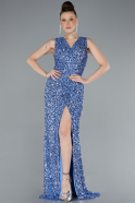 Robe de Soirée Longue Indigo ABU4672