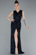 Robe de Soirée Longue Bleu Marine ABU4672