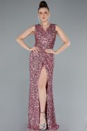 Robe de Soirée Longue Poudre ABU4672