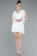 Robe de Cérémonie Mini Blanc ABK2252