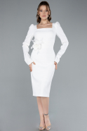 Robe de Cérémonie Courte Blanc ABK2271