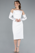 Robe de Cérémonie Midi Blanc ABK2273