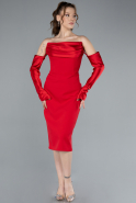 Robe de Cérémonie Midi Rouge ABK2273