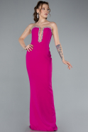 Robe de Soirée Longue Fushia ABU4687