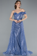 Robe de Soirée Longue Indigo ABU4691