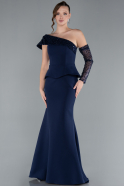 Robe de Soirée Longue Bleu Marine ABU4730