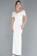 Robe de Soirée Longue Blanc ABU4731