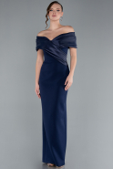 Robe de Soirée Longue Bleu Marine ABU4731