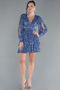 Robe de Cérémonie Courte Indigo ABK2282