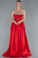 Robe de Soirée Longue Rouge ABU4742