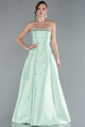 Robe de Soirée Longue Menthe ABU4743