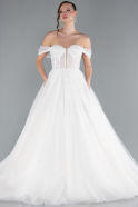 Robe de Mariée Grande Taillev Longue Blanc ABG123