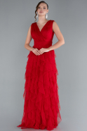 Robe de Soirée Longue Rouge ABU4723