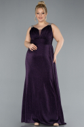 Robe Grande Taille Longue Violet ABU4748