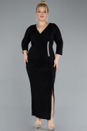 Robe de Soirée Grande Taille Midi Noir ABK2246